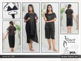 Roses Luxury 6-Piece Bridal Nighty Set