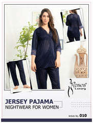 Roses Luxury Jersey Pajama Nightwear Set – Article No. 010