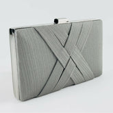 Satin Clutch - Gray