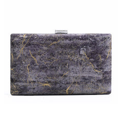 Marble Clutch - Charcoal