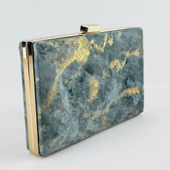 Marble Clutch - Bluish Gray