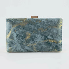 Marble Clutch - Bluish Gray