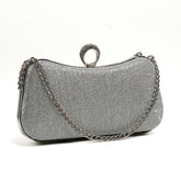 Glamour Ring Clutch - Silver