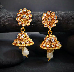 Golden Pearl Earrings