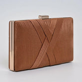 Satin Clutch - Brown