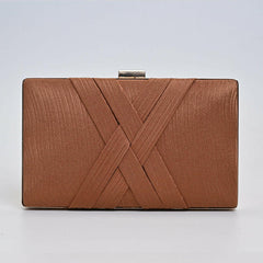 Satin Clutch - Brown