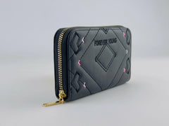 Forever Young Embroidered Black Wallet