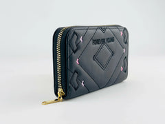 Forever Young Embroidered Black Wallet