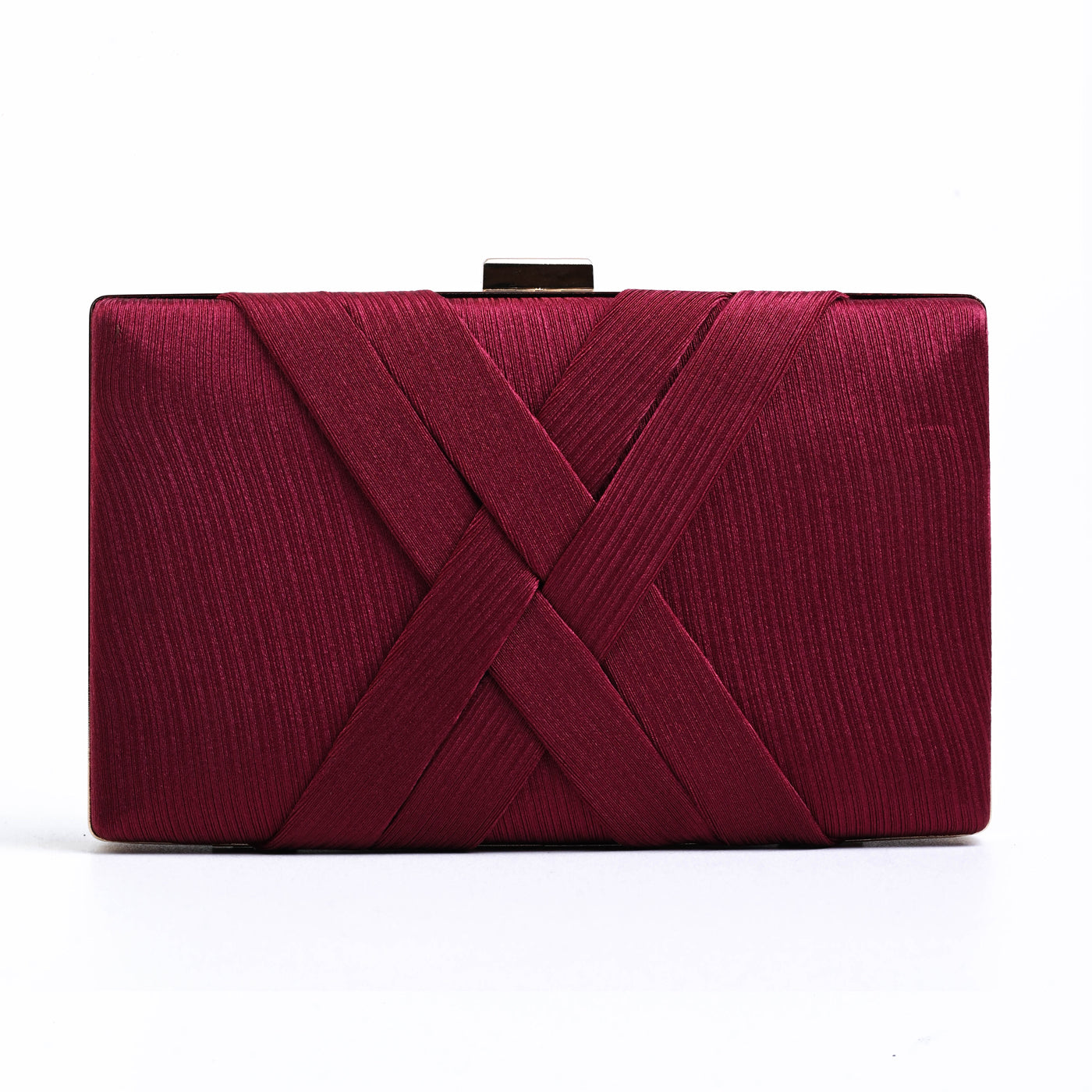 Satin Clutch - Burgundy