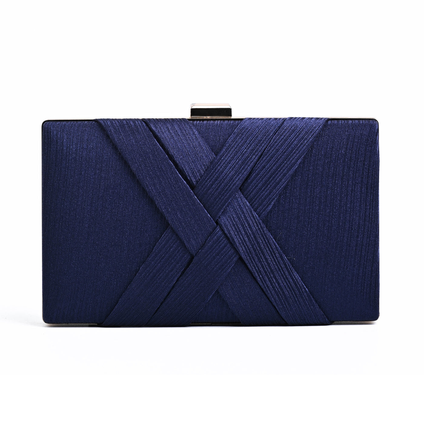 Satin Clutch - Navy