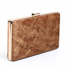 Marble Clutch - Camel