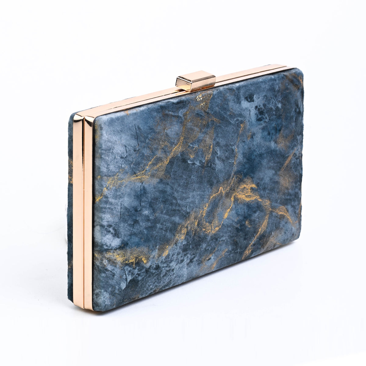 Marble Clutch - Slate Blue