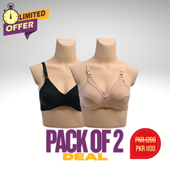 Pura Bra – Pack of 2 (Black & Beige)