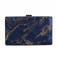 Marble Clutch - Navy