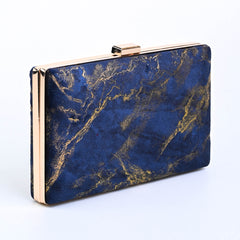 Marble Clutch - Navy