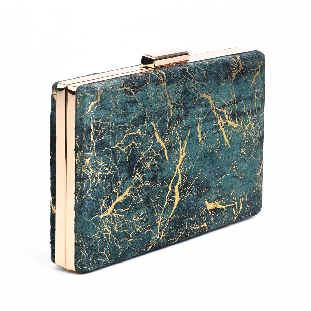 Marble Clutch - Teal