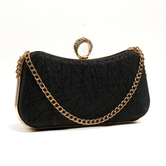 Glamour Ring Clutch - Black