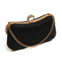Glamour Ring Clutch - Black