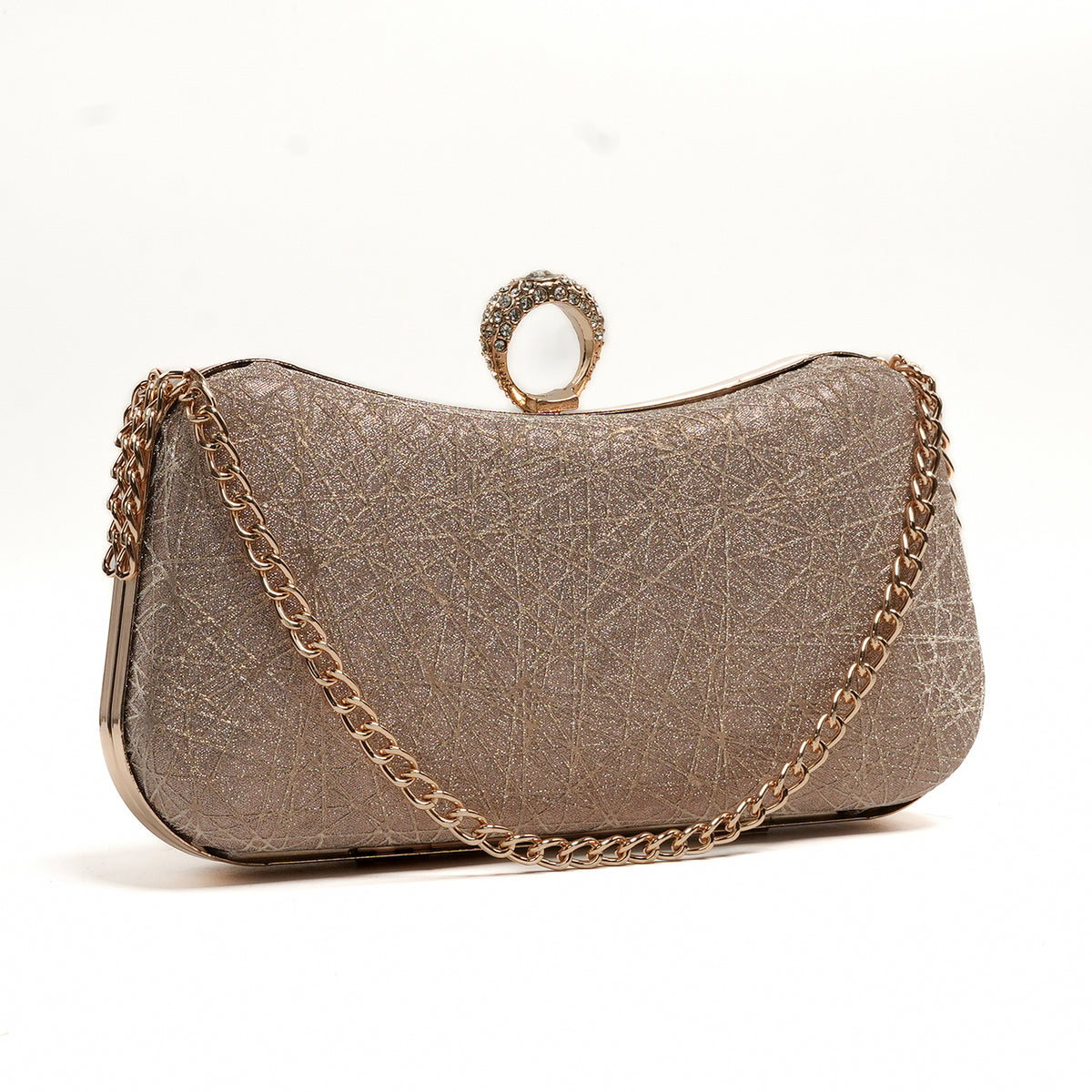 Glamour Ring Clutch - Golden