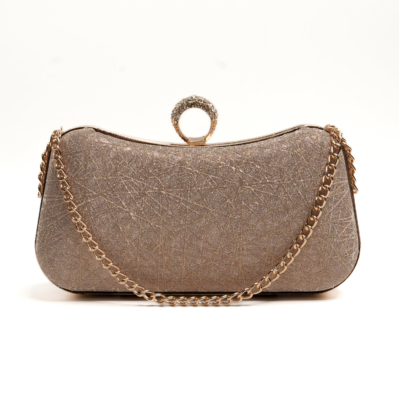 Glamour Ring Clutch - Golden