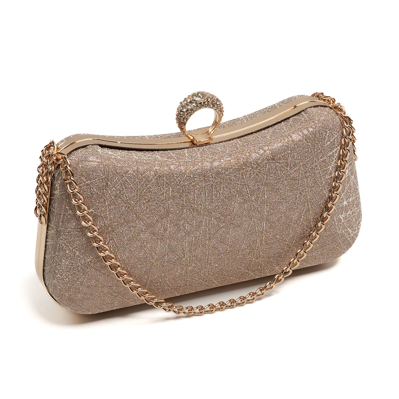 Glamour Ring Clutch - Golden