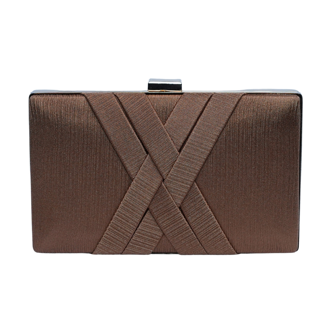 Satin Clutch - Brown