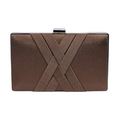 Satin Clutch - Brown