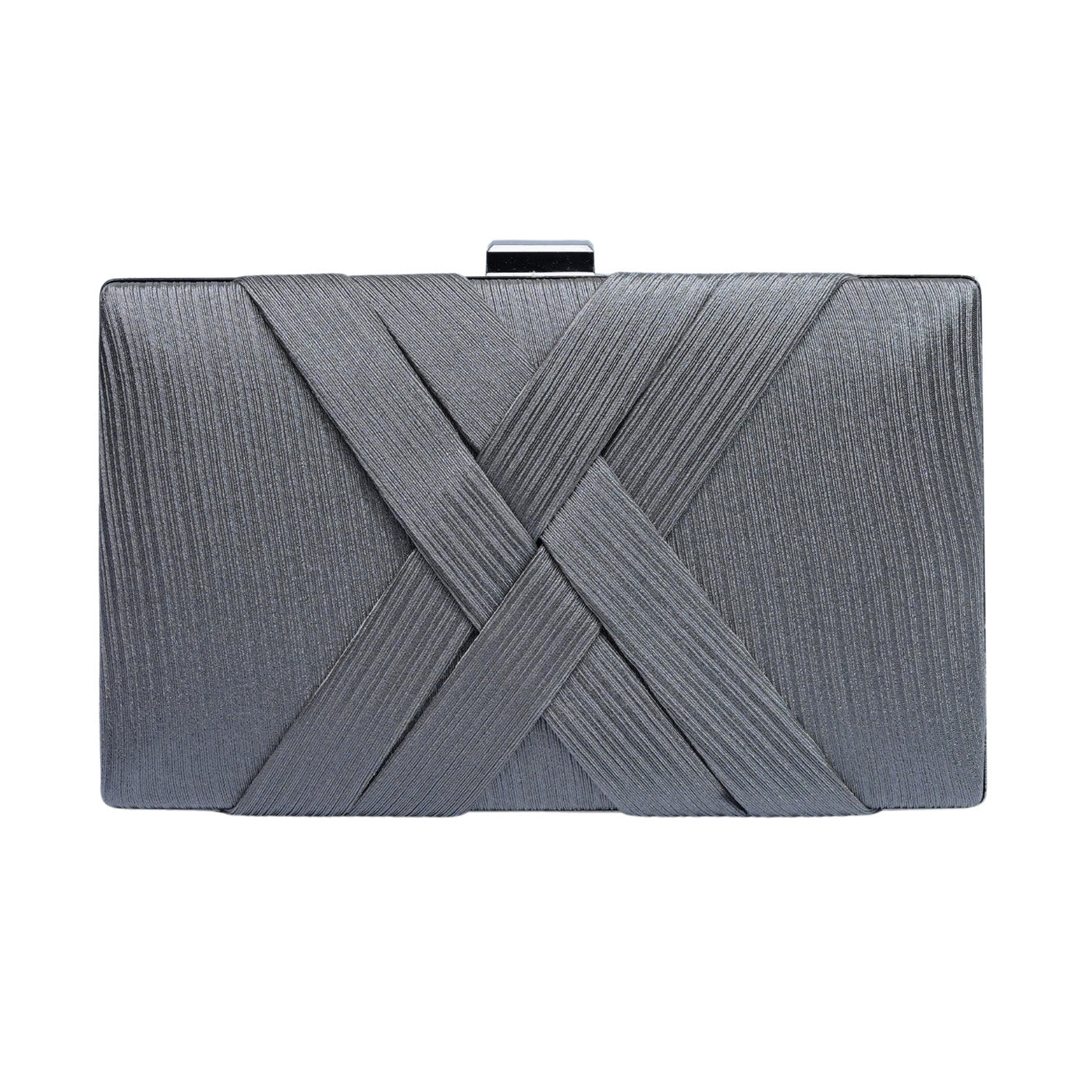 Satin Clutch - Gray