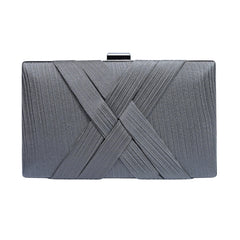 Satin Clutch - Gray