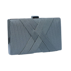 Satin Clutch - Gray