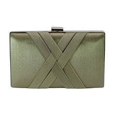 Satin Clutch - Greenish Golden