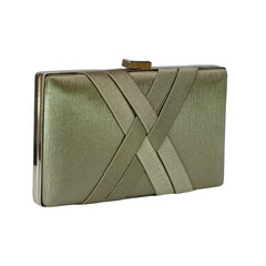 Satin Clutch - Greenish Golden