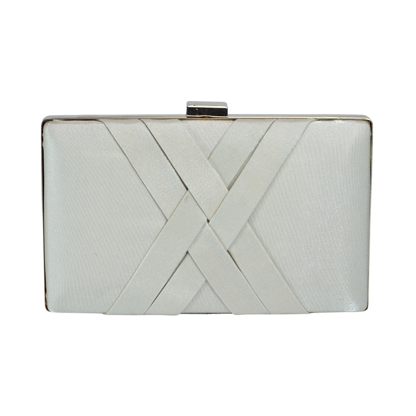 Satin Clutch - Off White