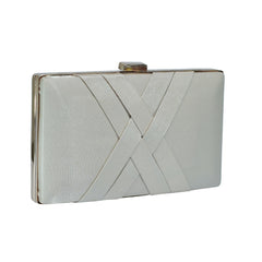 Satin Clutch - Off White