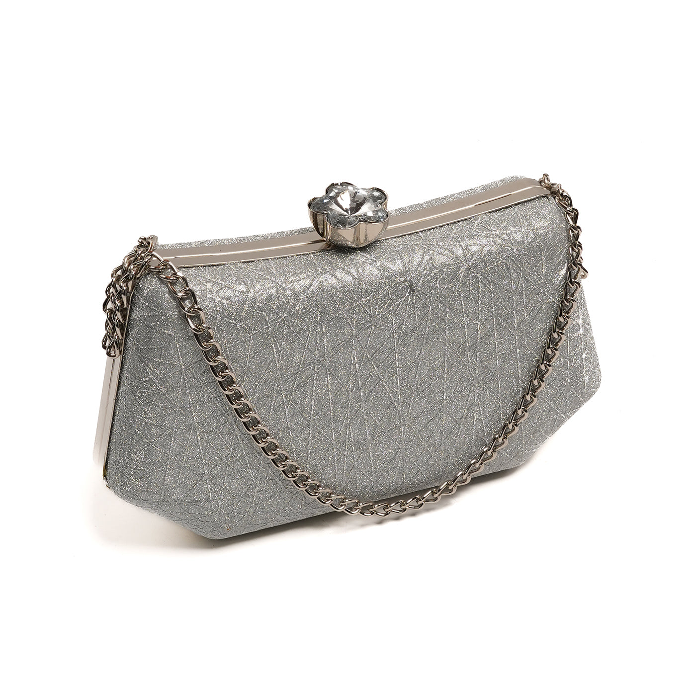 Shimmer Clutch - Silver