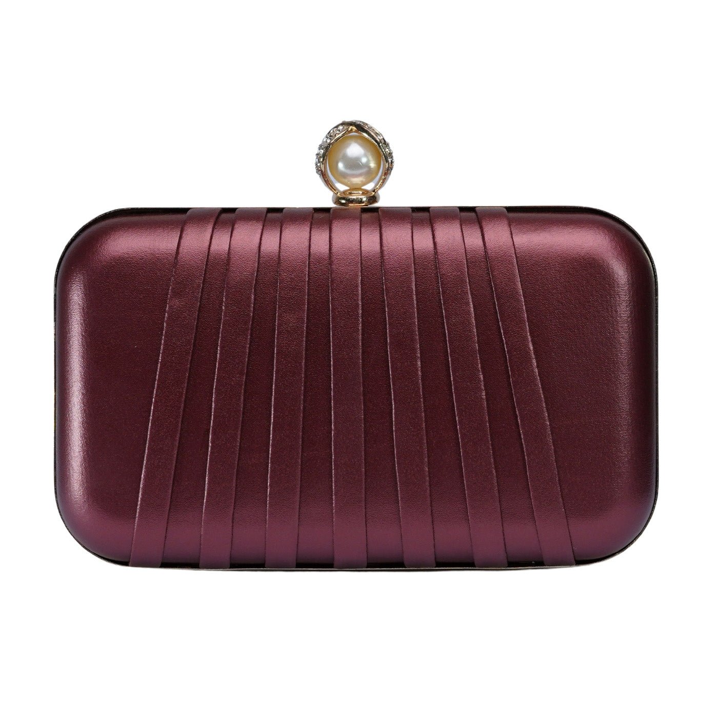 Gleamy Clutch - Maroon - Zenana