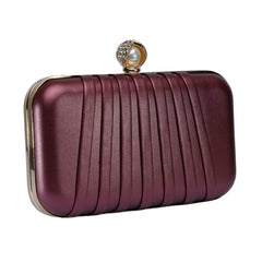 Gleamy Clutch - Maroon - Zenana