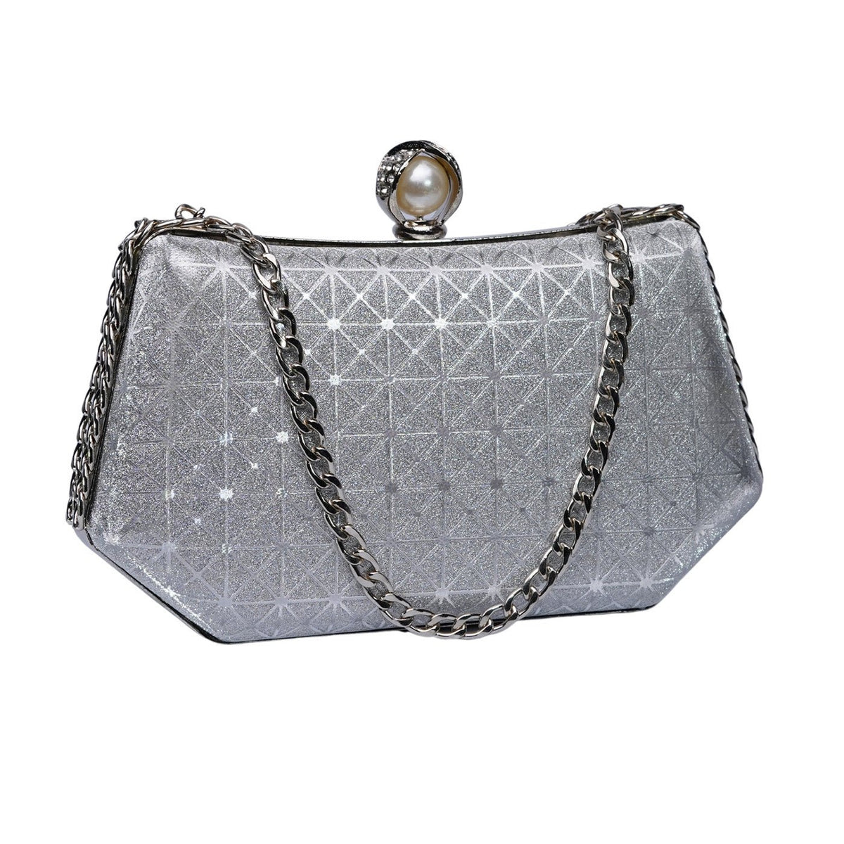 Luminous Clutch 02 - Silver - Zenana