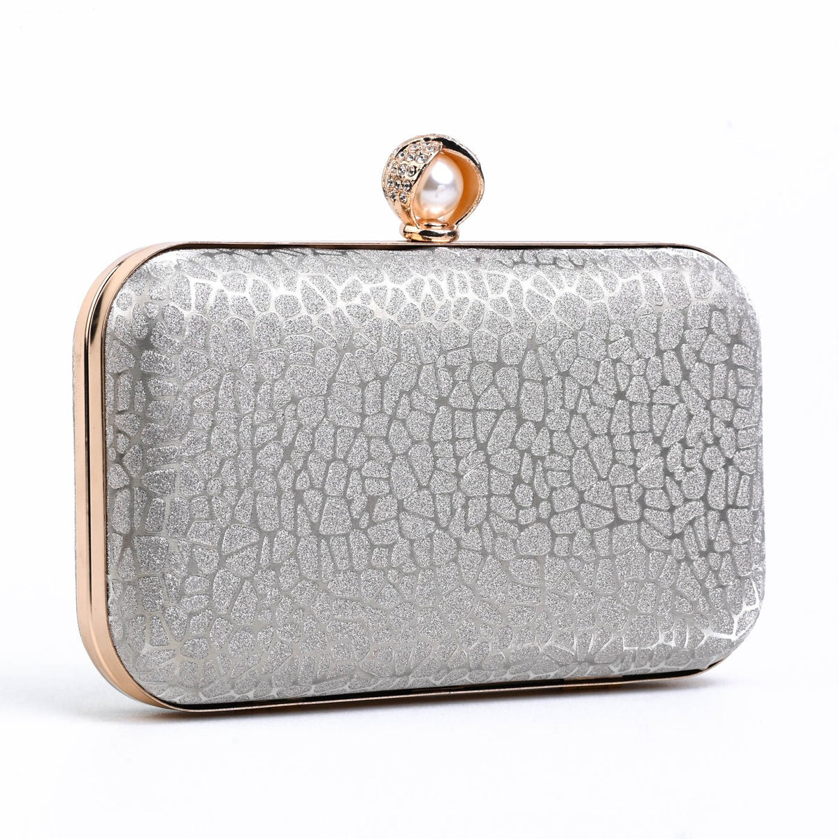 Luminous Clutch - Silver - Zenana